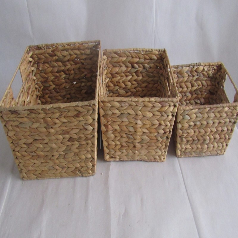 basket bamboo wooden metal wire waterhyacinth basket laundry basket 5