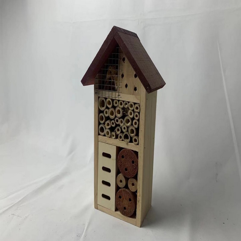 garden decoration Insect hotels  solar light up outdoor LED light artificial plants 4