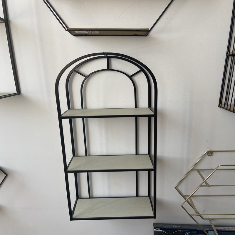 Multi Tier metal wooden Wall Shelf 2