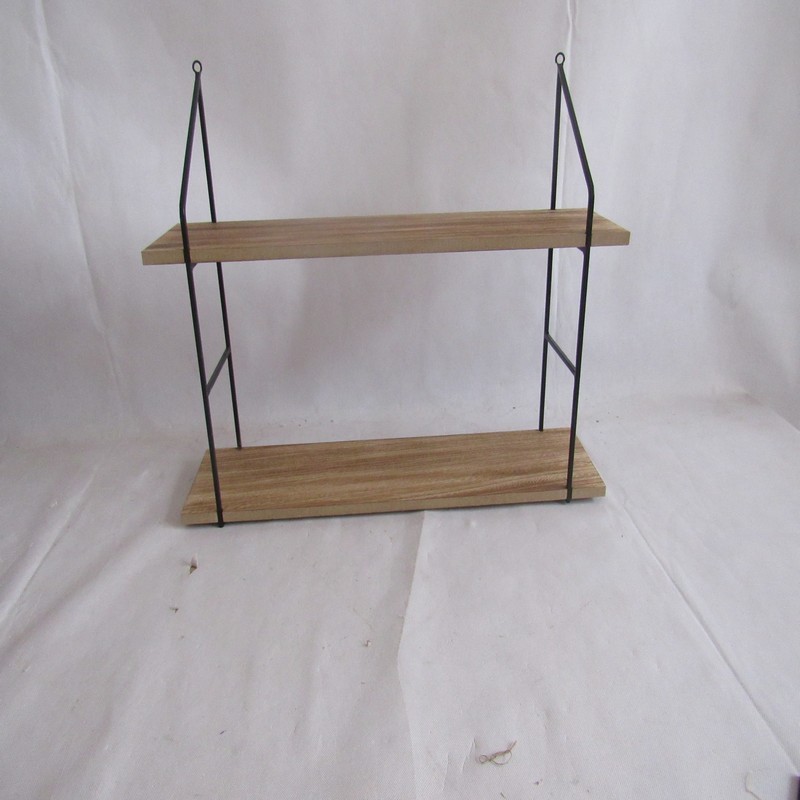 Multi Tier metal wooden Wall Shelf 4