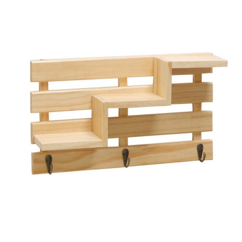 Multi Tier metal wooden Wall Shelf 5