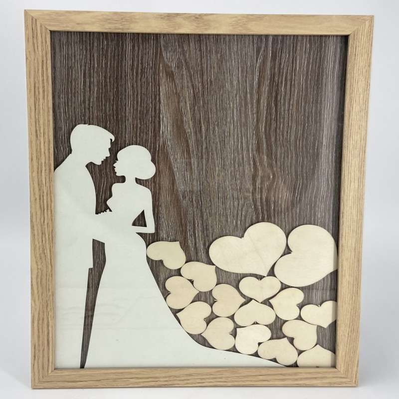 wall décor framed deco art frame wall art 3D framed deco wall art LED deco wall art frame guest book frame 6